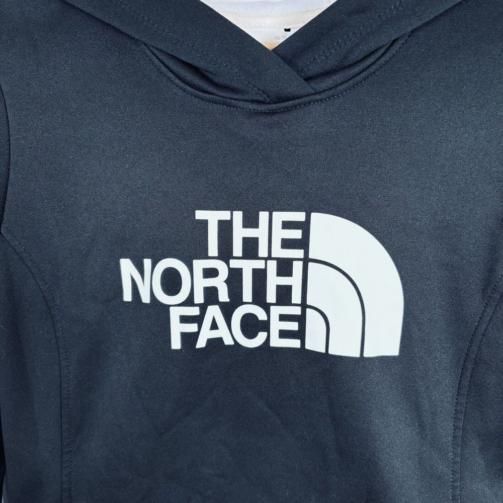 North Face Hoodie Women's XS Long Sleeve Pullover Hoodie Black Half Dome Logo - Picture 2 of 11